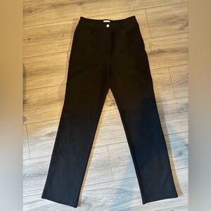Aritzia Wilfred Black suede Melina pants